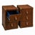 Brass Luxury Leather Dark Brown Nightstand Pair, Handmade Vintage Style Trunk Bedside Tables, Leather 3 Drawer Cabinet, Brass Studded Bedroom Storage For Sale - Image 8 of 15