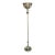 1930s Art Deco Pierced Silverplated 60" Torchiere Floor Lamp W/Claw Feet For Sale