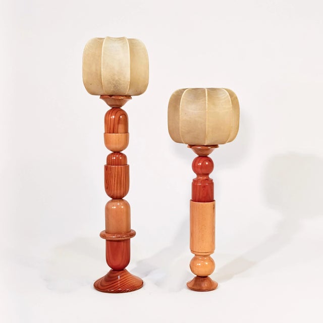 Italian Sculptural Cocoon Table Lamps, 1970s, Set of 2 For Sale - Image 15 of 15