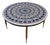 Marble Table with Brass Frame For Sale