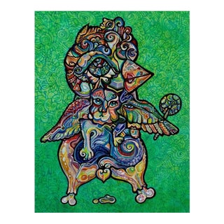 Alexander Arshansky, "Grass Fed" Abstract/Cubist Piece For Sale