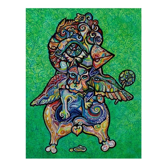 Alexander Arshansky, "Grass Fed" Abstract/Cubist Piece For Sale