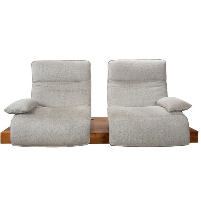 Grey Fabric Wave Three Electric Two-Seater Sofa by Koinor For Sale - Image 17 of 17