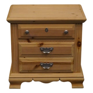 Vaughan of Virginia Solid Knotty Pine Rustic Americana 26" Two Drawer Nightstand 770-08 - Natural Finish For Sale