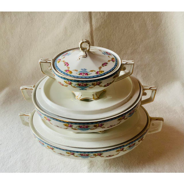 1920s Covered Bone China Tureens - Set of 3 For Sale - Image 6 of 17