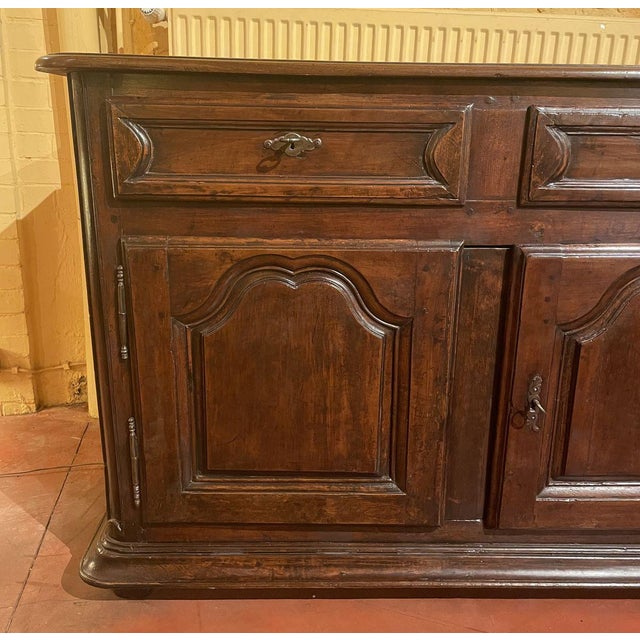 Antique French Walnut Buffet, 1700s For Sale - Image 11 of 12