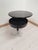 Black Black Lacquered Wooden Top Swivel Coffee Table with White Marble Base, Iron Stem and Storage, 1960s For Sale - Image 8 of 18