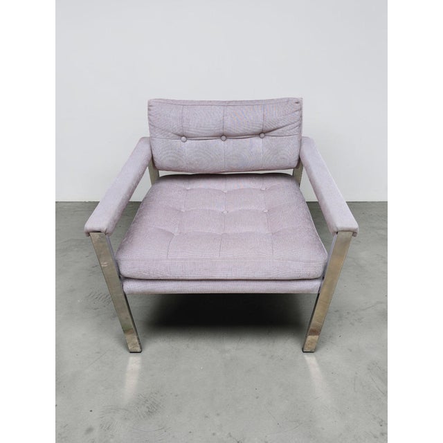 Milo Baughman 1970s Pair of Lounge Chairs Style of Milo Baughman For Sale - Image 4 of 13