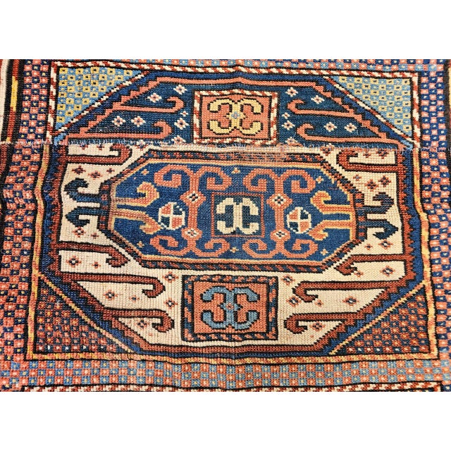 Antique Karachov Kazak Area Rug, Hand-Knotted Wool, Caucasus, 1800s, 4' x 7' For Sale - Image 14 of 16