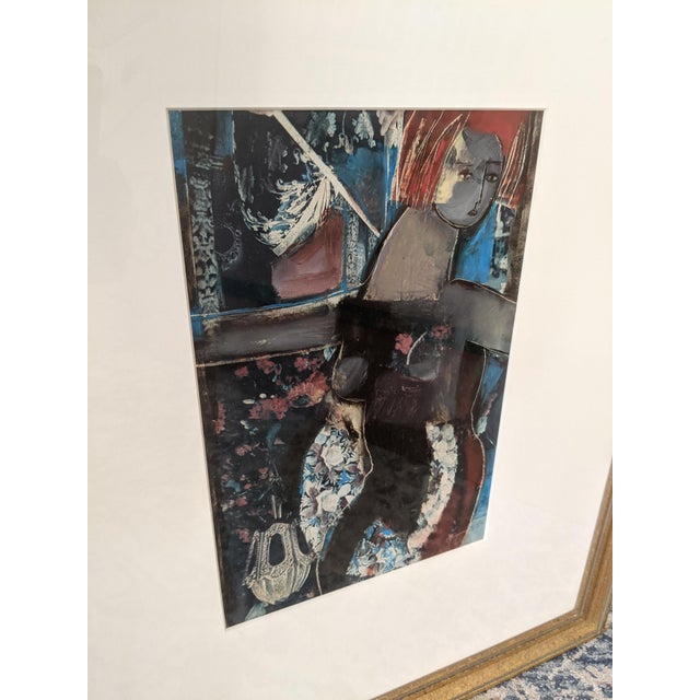 Original Nude Figural Woman Mixed Media Art Collage Signed For Sale - Image 4 of 11