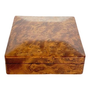 Square Wooden Box, France, 1970s For Sale