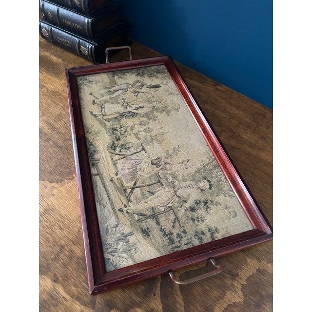 1950s Tapestry Serving Tray / Wall Hanging For Sale In New York - Image 6 of 12