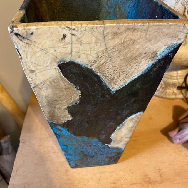 Vintage Pottery Vase or Planter For Sale - Image 4 of 6