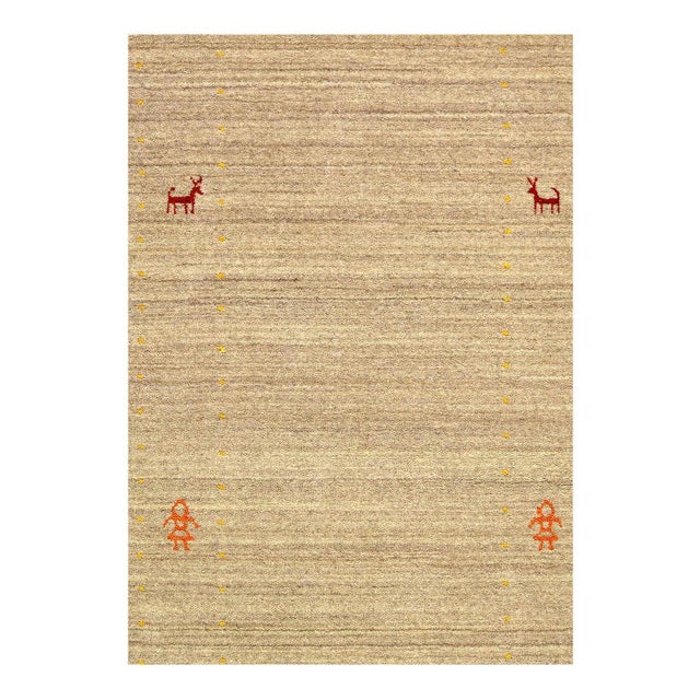 Gabbeh rug Handmade Hand-knotted. Fine lamb's wool. A lovely piece for your home. Lamb's Wool on a Wool Foundation...