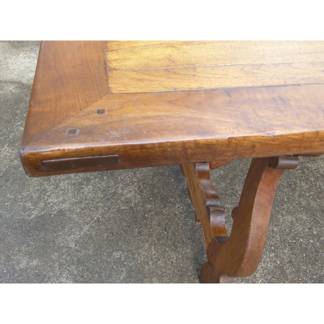 1930s Early Bold Walnut Table For Sale - Image 5 of 8