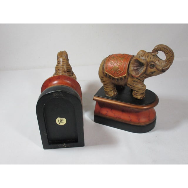 Chestnut 1990s Toyo Elephant Bookends, Pair For Sale - Image 8 of 12