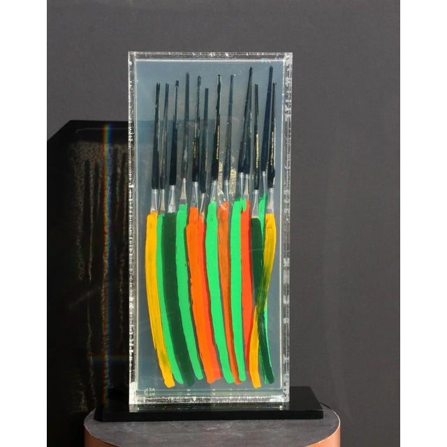 Paintbrushes III Arman Medium: Epoxy Resin Accumulation Sculpture Year: 1991 Size: 27 x 12 x 2.25 in. (68.58 x 30.48 x...