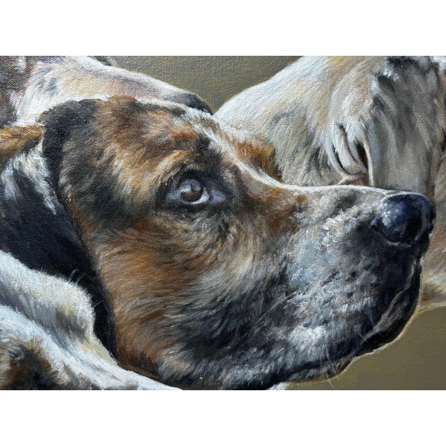 British Hunting Large Farmed Oil Painting Title "Berkeley Goblin” Pack of Foxhounds, Berkeley Hunt by Vicky Palmer For Sale - Image 13 of 18