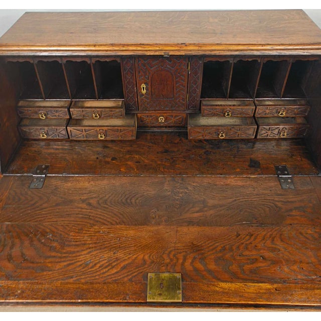 Brown George III Desk in Oak, 1780 For Sale - Image 8 of 18