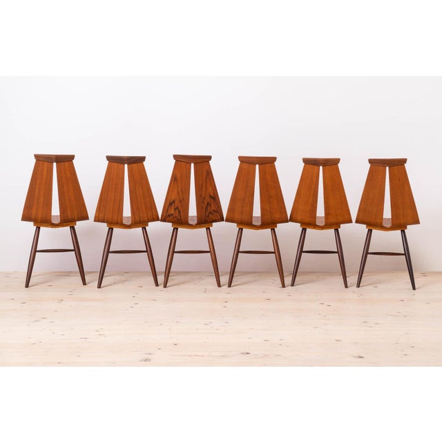 Mid-Century Modern Chairs by Risto Halme for Isku, Finland, 1960s, Set of 6 For Sale - Image 3 of 11