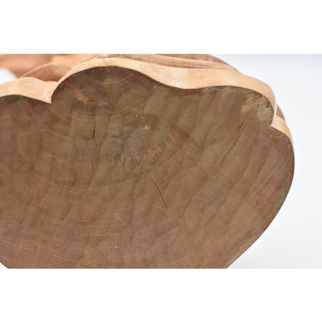 Vintage Guanyin the Bodhisattva of Compassion Hand Carved Wood Statue Figure For Sale - Image 10 of 10