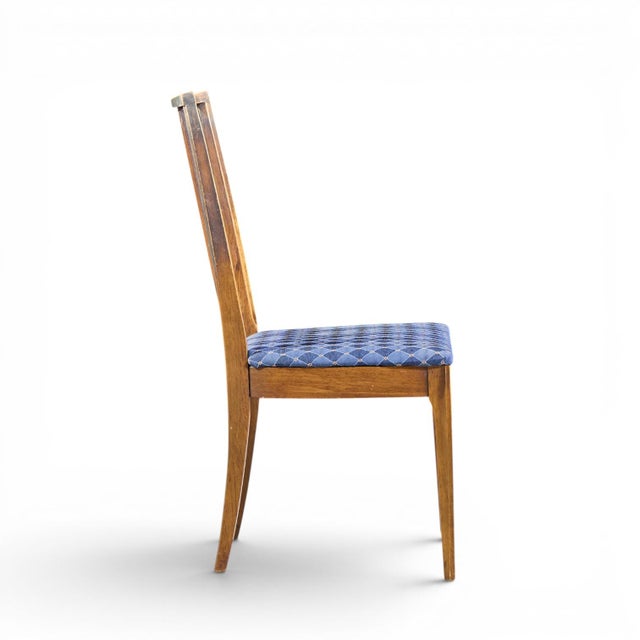 Wood Broyhill Brasilia Mid Century Walnut Dining Chairs - Set of 6 For Sale - Image 7 of 18