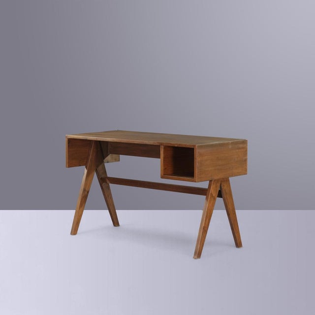 Mid-Century Modern PJ-BU-08-B Student Desk by Pierre Jeanneret, 1960s For Sale - Image 3 of 10