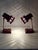Mid-Century Modern Mid-Century Bedside Lamps in Red Lacquered Metal with Brass Accents, 1960s, Set of 2 For Sale - Image 3 of 7