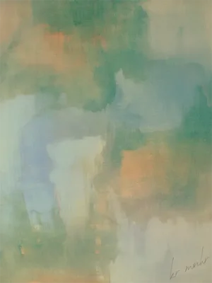 Modern Abstract Original Art Print Warm Garden Limited Exclusive