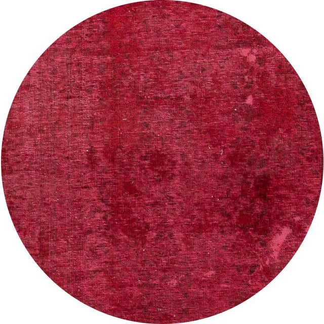 Textile Mid 20th Century Vintage Overdyed Scatter Wool Rug For Sale - Image 7 of 8