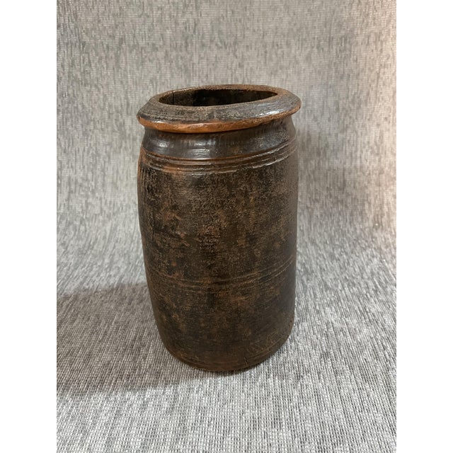 1920s Wood Himachal Pot This seemingly simple wooden vase is a design object of infinite beauty and elegance that can be...