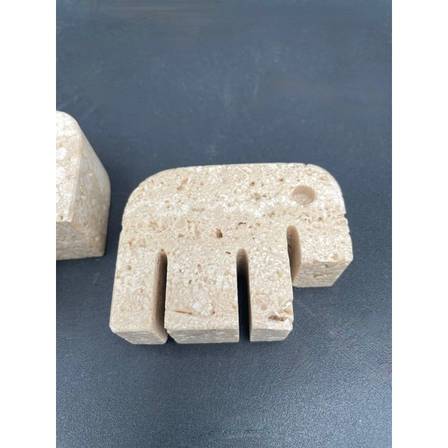 Travertine Elephants from Fratelli Manelli, 1970s, Set of 3 For Sale - Image 5 of 9