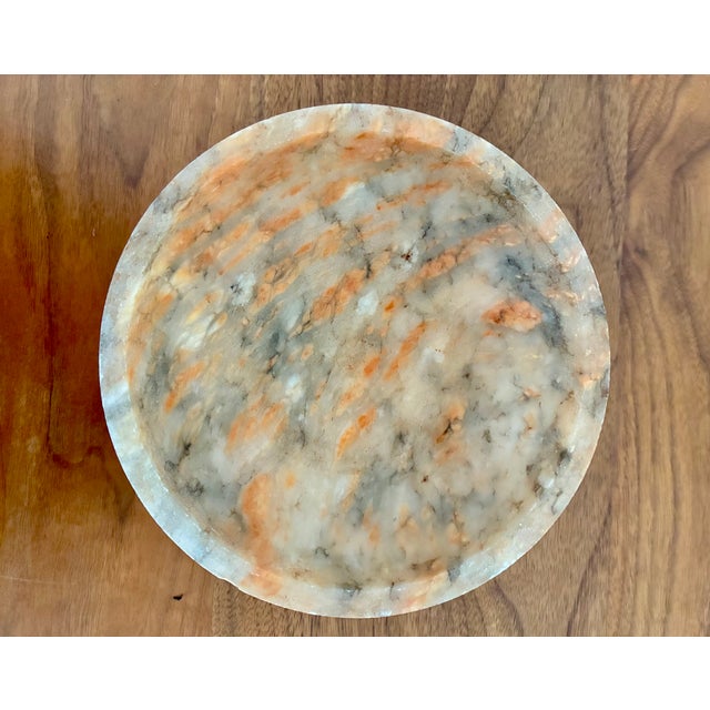 Alabaster Vintage Alabaster Pedestal Jar For Sale - Image 8 of 10