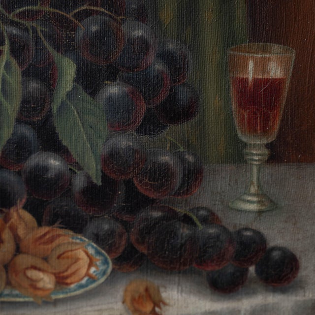 Pair of Victorian Still Life Oil Paintings, English, c.1870 For Sale - Image 9 of 13