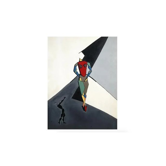 Abstract Mid Century Abstract Painting Signed Paul Busse For Sale - Image 3 of 8