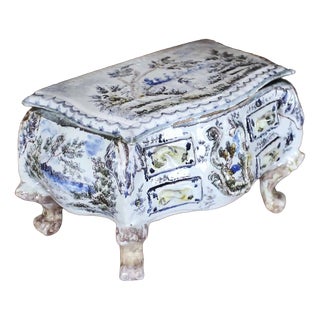 Antique Stoneware Table Chest For Sale