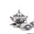 Porcelain - Sarreguemines dinner service. French; made in Sarreguemines, model 'Jardiniere Black'. Composed of: Tureen...