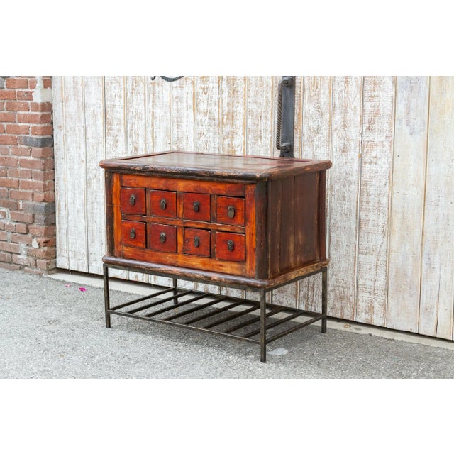 19th Century 19th Century Primitive Chinese Dresser on Stand For Sale - Image 5 of 13