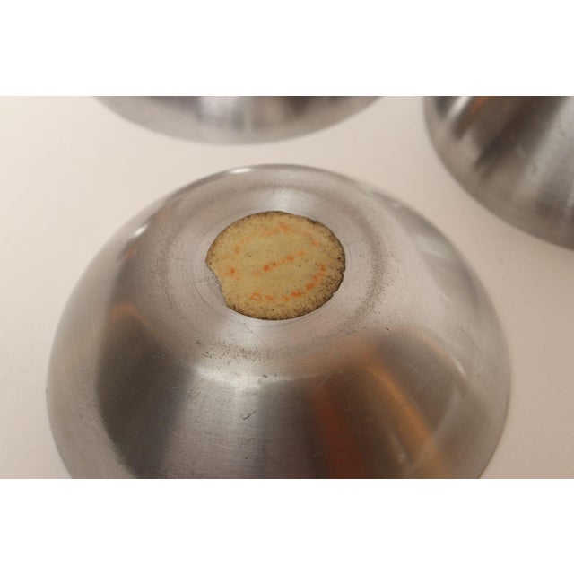 Set of Twelve Small Danish Modern Enamel and Brushed Aluminum Snack Bowls For Sale - Image 18 of 18