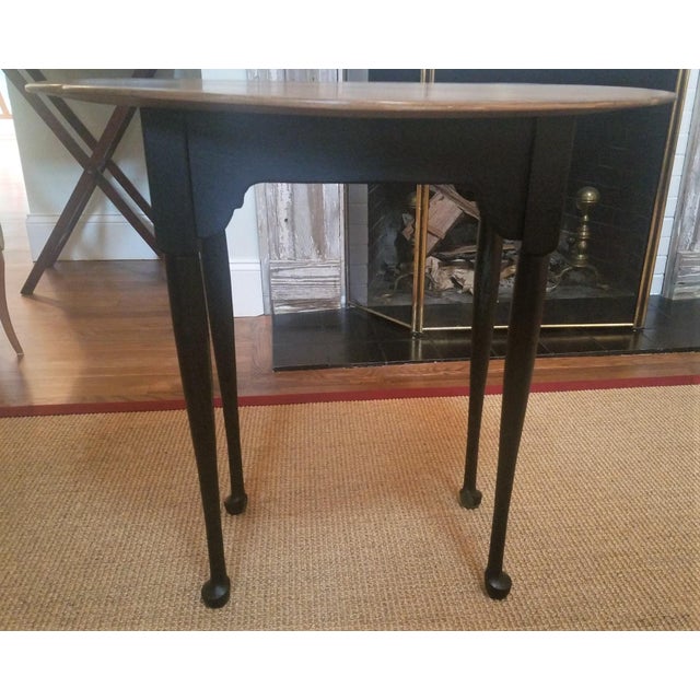 Vintage Traditional Oval Wood Side Table Chairish