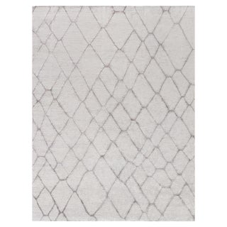 Contemporary Geometric Handmade Silk Rug by Doris Leslie Blau For Sale
