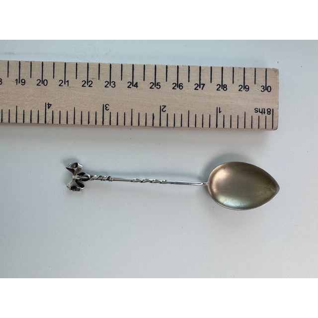 Early 20th Century Antique Sterling Bow Sugar Spoon For Sale - Image 5 of 5