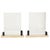 An elegant and stylish set of two Art Deco photo frames crafted from beige and black marble, featuring two panes of...