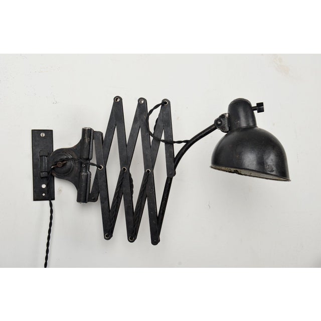 Bauhaus Bauhaus Model #6614 Scissor Wall Lamp from Kaiser Idell / Kaiser Leuchten, 1930s For Sale - Image 3 of 8