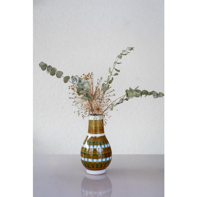 Mid-Century Modern Faenza Vase by Ingrid Atterberg for Upsala Ekeby, Sweden, 1960 For Sale - Image 3 of 13