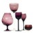 Mixed Amethyst Glass Stemware Curation - Group of 5 For Sale