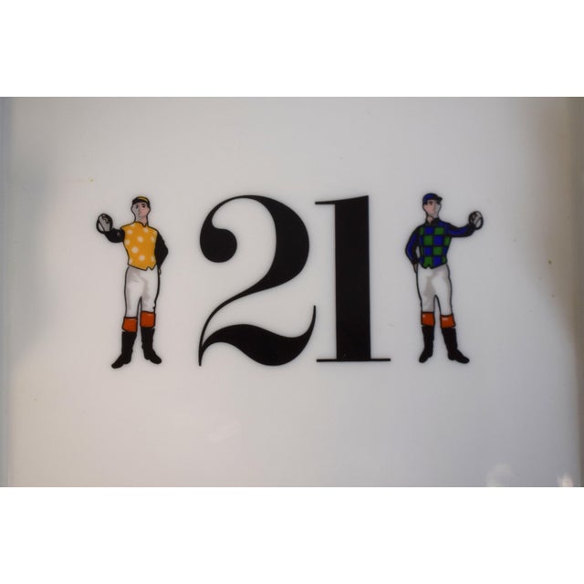 Traditional The "21" Club Jockey Porcelain Ashtray For Sale - Image 3 of 5