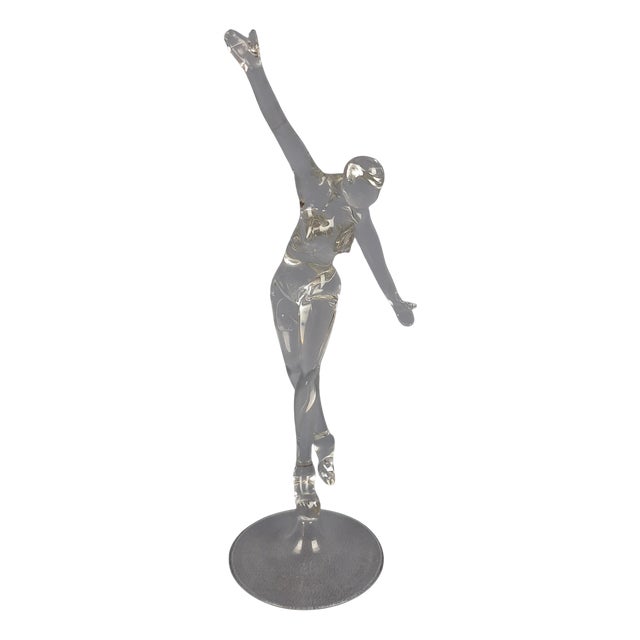 Glass Sculpture of Ballerina by Amanzio Bormioli, 20th Century For Sale