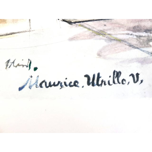 (after) Maurice Utrillo Inspired Village of Montmartre Pochoir with printed signature Edition of 490 Dimensions: 39 x 30...