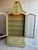 Offered is a green bonnet top French Regency style display cabinet by John Widdicomb, circa 1960s. This two-piece...